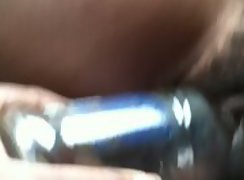 INSERTION HUGE BOTTLE INTO CREAMY HAIRY PUSSY