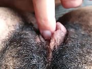 Hairy Ebony pussy worship by 60year old pilot spit and finger